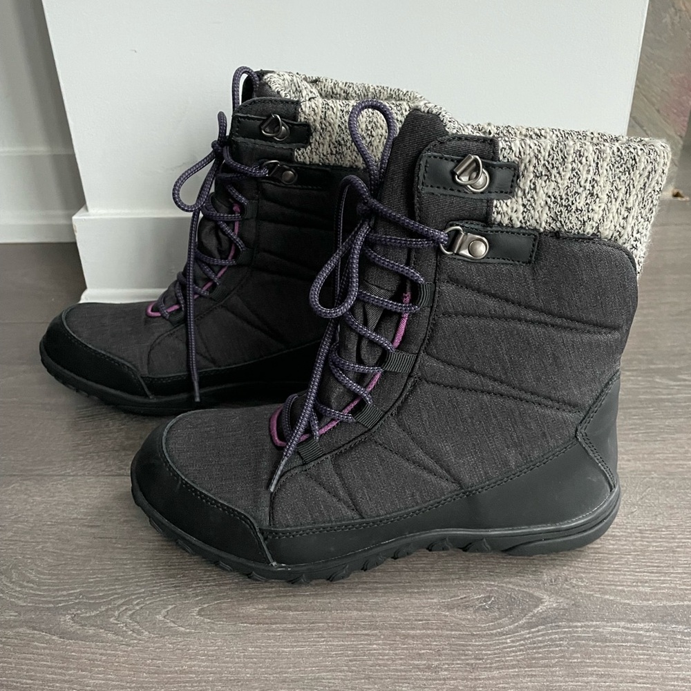 Women's Black and Gray Winter Boots McKinley 7 snow rain shoes